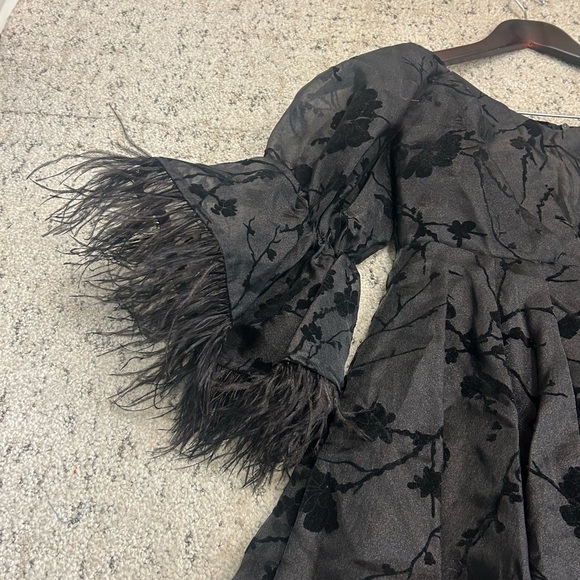 Vintage L ultra sheer/feather vintage dress in excellent vintage condition. - Picture 9 of 16